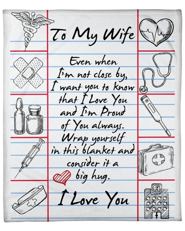 Nurse's Wife Premium Fleece Blanket - Sherpa Blanket