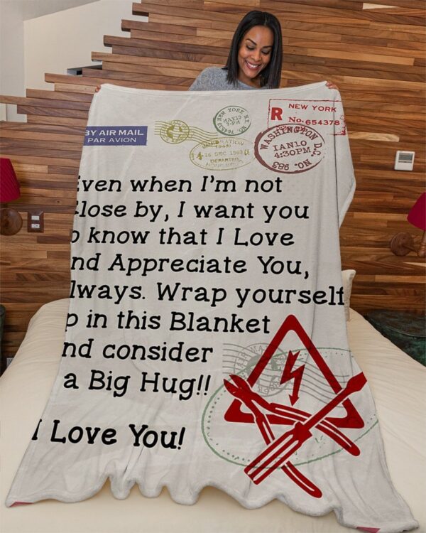 Electrician's Wife Premium Fleece Blanket - Sherpa Blanket