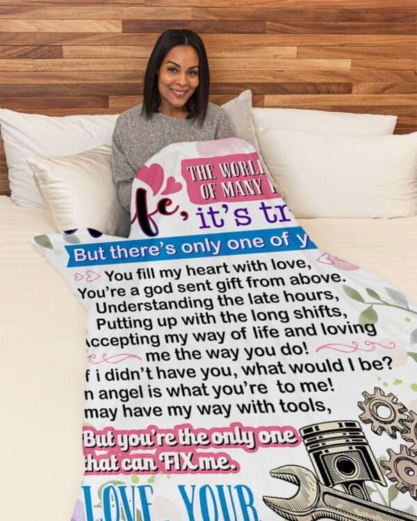 Mechanic's Wife Premium Fleece Blanket - Sherpa Blanket