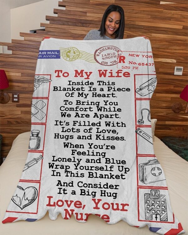 Nurse's Wife Premium Fleece Blanket - Sherpa Blanket