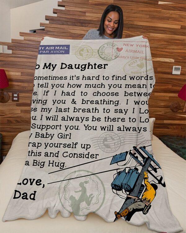Lineman's Daughter Premium Fleece Blanket - Sherpa Blanket