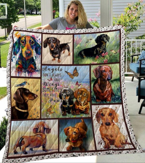 Dog Blanket - Gift Idea For Dog Lovers, Dog Dad Mom - Dachshund Sherpa Blanket