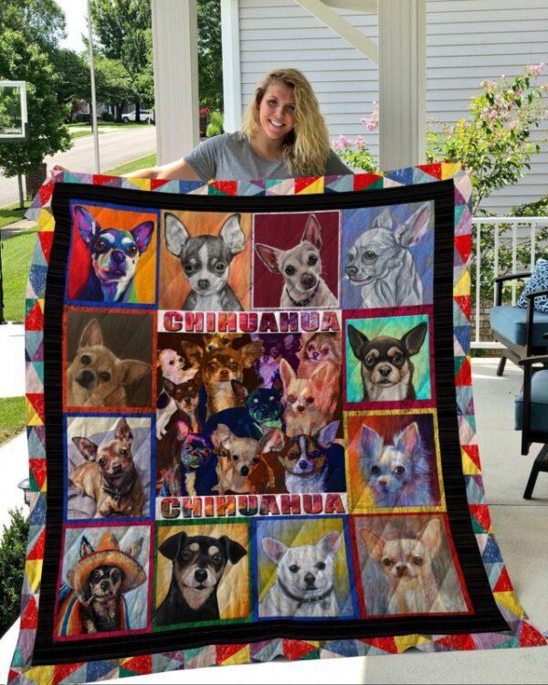 Dog Blanket - Gift Idea For Dog Lovers, Dog Dad Mom - Chihuahua Sherpa Blanket