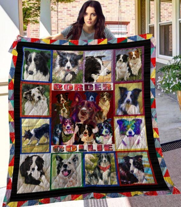 Dog Blanket - Gift Idea For Dog Lovers, Dog Dad Mom - Border Collie Sherpa Blanket