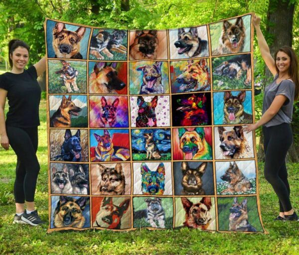 Dog Blanket - Gift Idea for Dog Lovers, Dog Dad Mom - German Shepherd Sherpa Blanket  V4