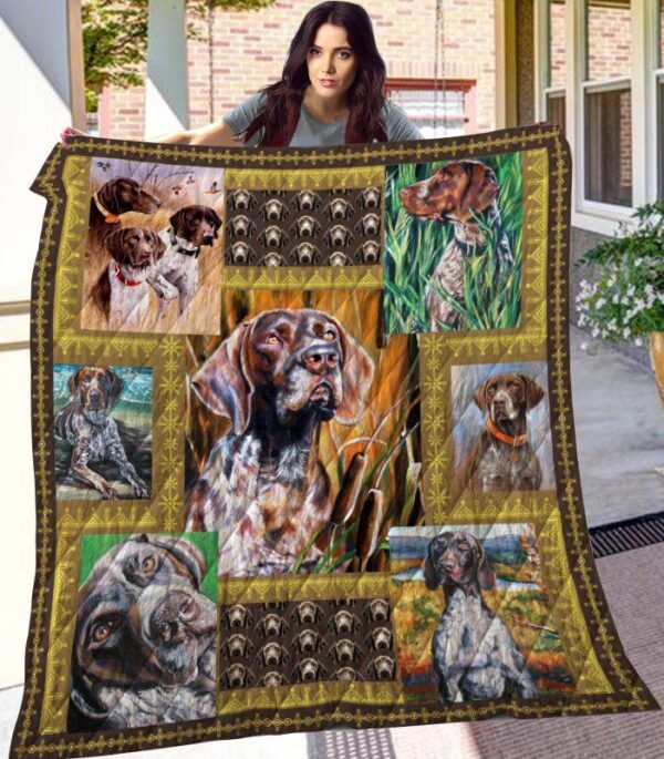 Dog Blanket - Gift Idea for Dog Lovers, Dog Dad Mom - German Shorthaired Pointer Sherpa Blanket