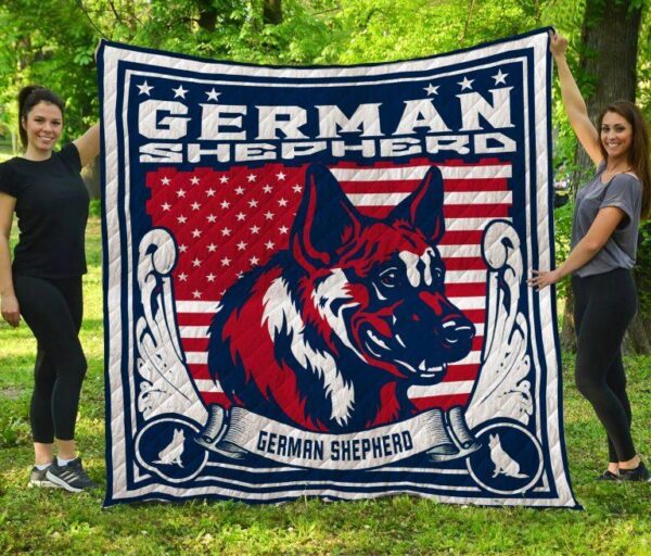 Dog Blanket - Gift Idea for Dog Lovers, Dog Dad Mom - German Shepherd Sherpa Blanket  V2
