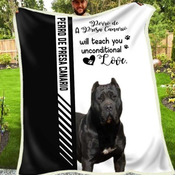 Perro De Presa Canario Fleece Blanket Sherpa Blanket