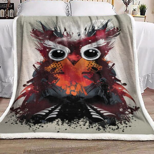 Owl Universe Fleece Blanket Sherpa Blanket