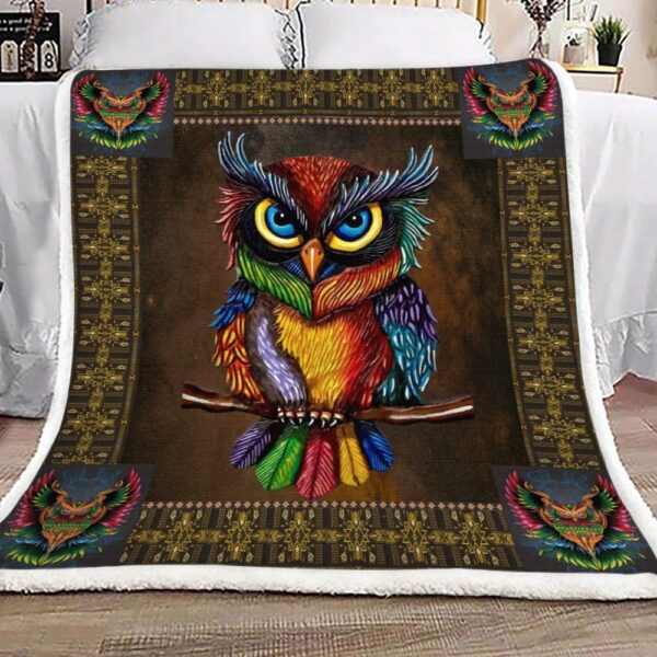 Owl Fleece Blanket Sherpa Blanket