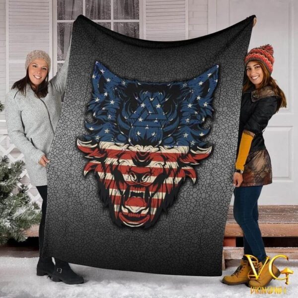 Fenrir The Wolf Fleece Blanket Sherpa Blanket