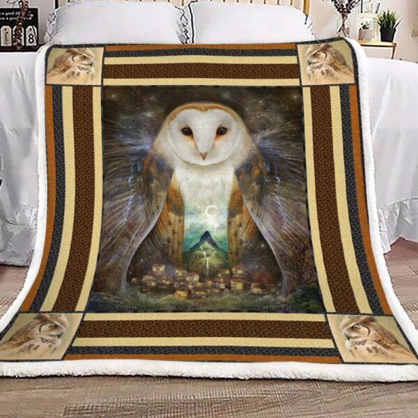 Owl Fleece Blanket Sherpa Blanket