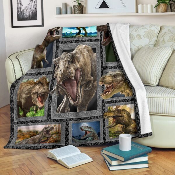 Tyrannosaurus Dinosaur Fleece Blanket Sherpa Blanket
