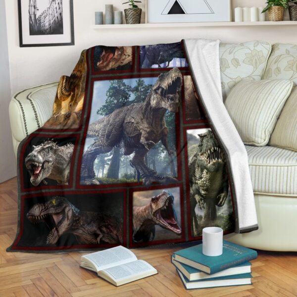 Tyrannosaurus Dinosaur Fleece Blanket Sherpa Blanket