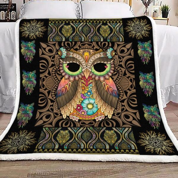 Owl Fleece Blanket Sherpa Blanket