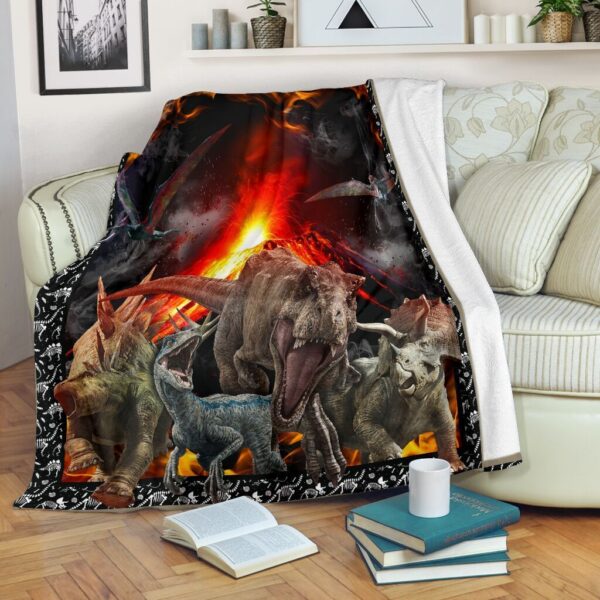 Tyrannosaurus Dinosaur Fleece Blanket Sherpa Blanket