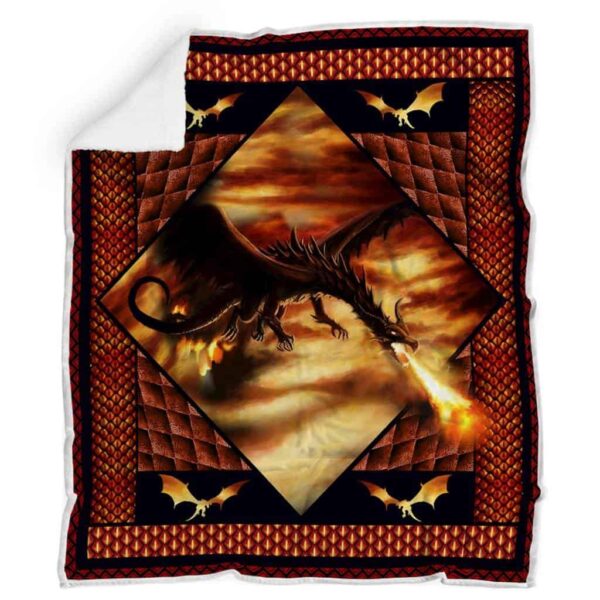 Dinosaur Fleece Blanket Sherpa Blanket