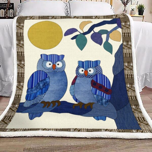 Owl Fleece Blanket Sherpa Blanket