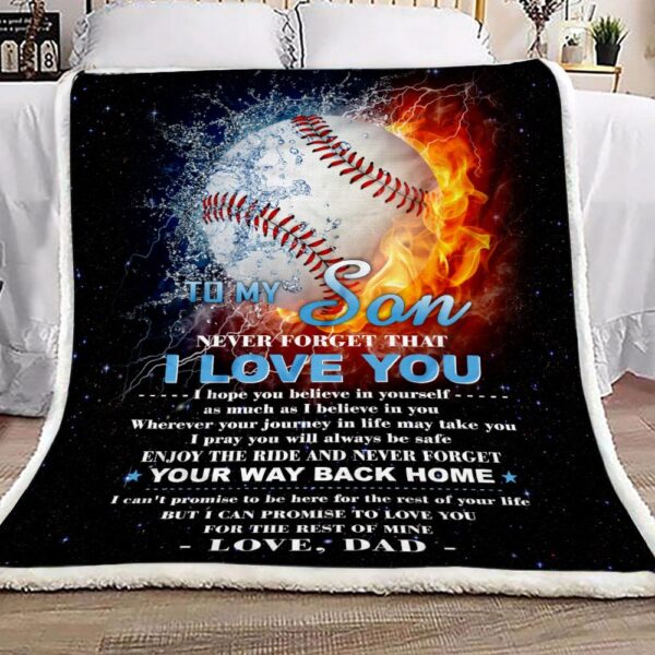 Dad To Son Fleece Blanket Sherpa Blanket