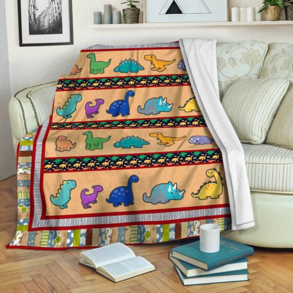 Dinosaur Fleece Blanket Sherpa Blanket