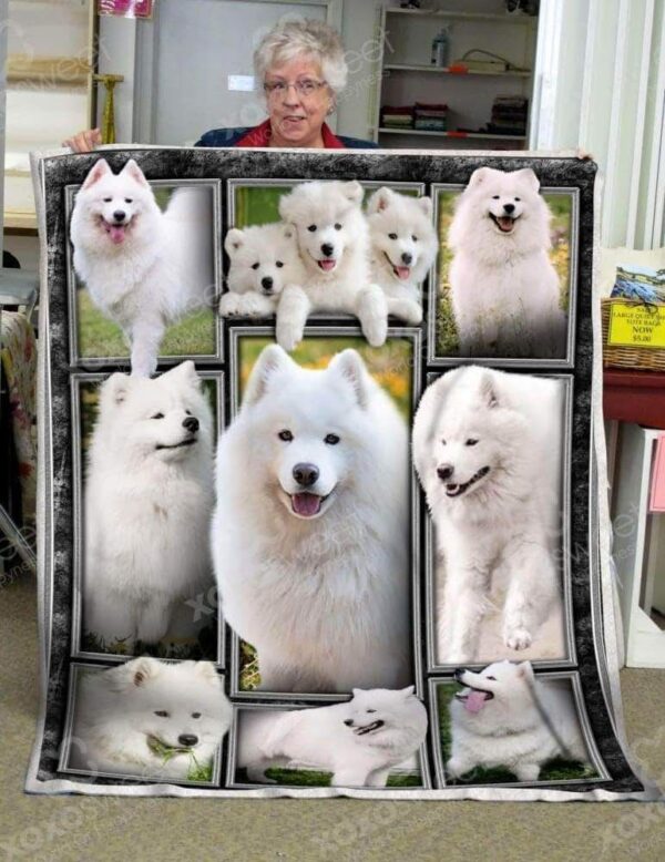 Samoyed Fleece Blanket Sherpa Blanket