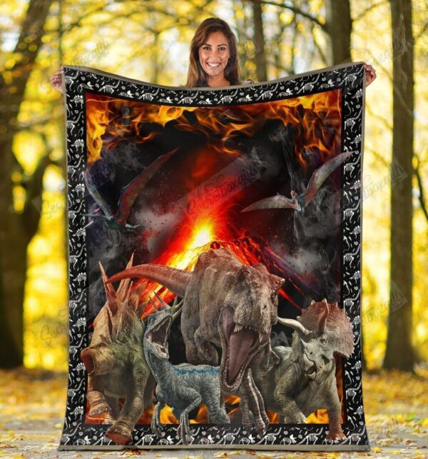 T Rex Tyrannosaurus Dinosaur Dinosaurs Lovers Fleece Blanket Sherpa Blanket
