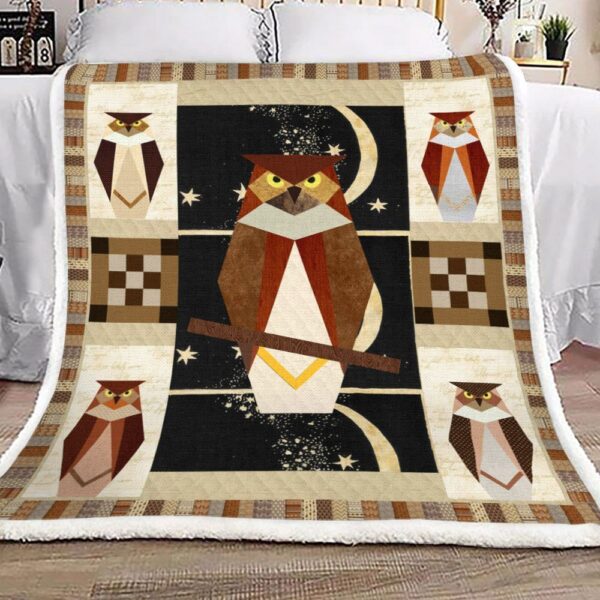 Owl Fleece Blanket Sherpa Blanket