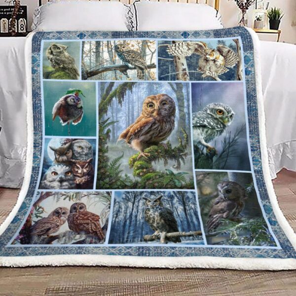 Owl Fleece Blanket Sherpa Blanket