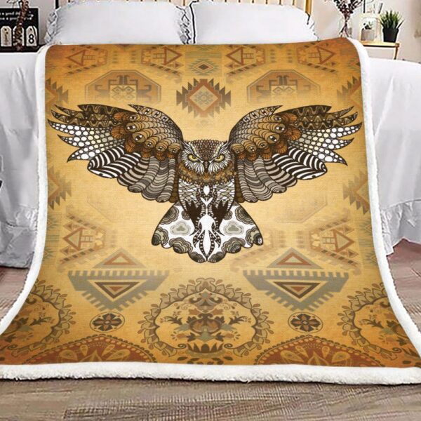 Owl Fleece Blanket Sherpa Blanket
