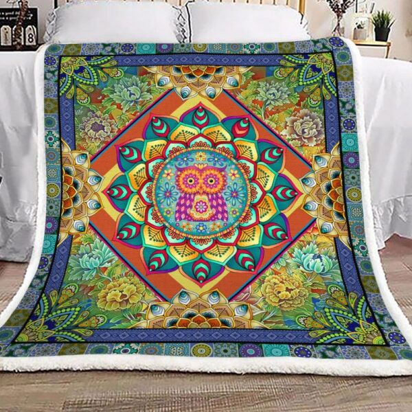 Owl Fleece Blanket Sherpa Blanket