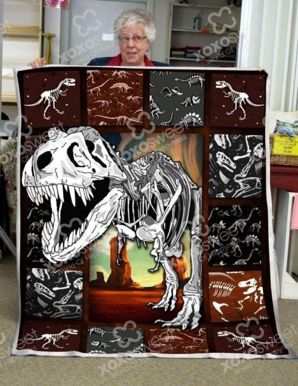 Dinosaur Fleece Blanket Sherpa Blanket