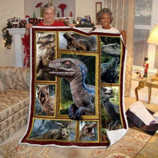 Dinosaur Fleece Blanket Sherpa Blanket