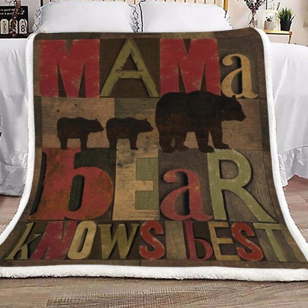 Mama Bear Fleece Blanket Sherpa Blanket