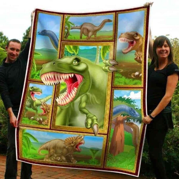 Dinosaur T Rex Fleece Blanket Sherpa Blanket