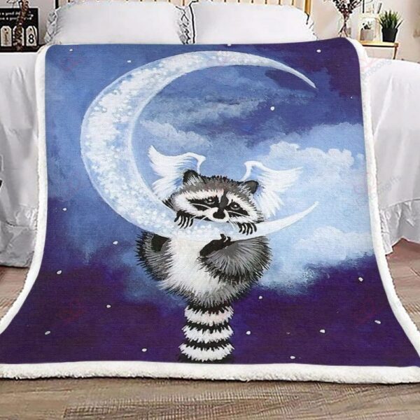 Raccoon Fleece Blanket Sherpa Blanket