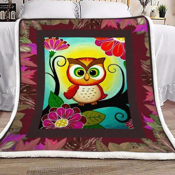 Owl Fleece Blanket Sherpa Blanket