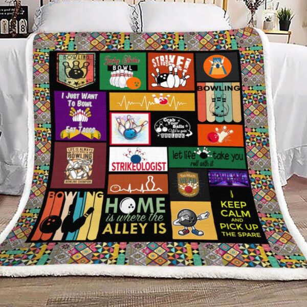 Bowling Fleece Blanket Sherpa Blanket