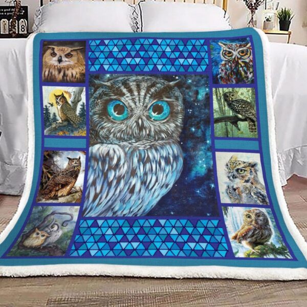 Owl Fleece Blanket Sherpa Blanket