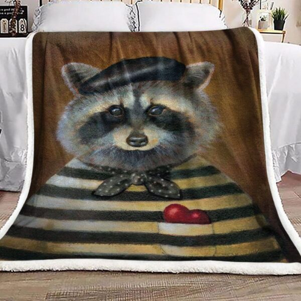 Raccoon Fleece Blanket Sherpa Blanket