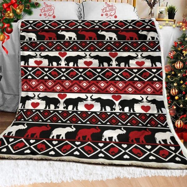 Elephant Real Love Fleece Blanket Sherpa Blanket