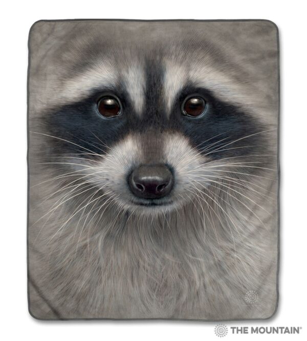 Raccoon Face Fleece Blanket Sherpa Blanket