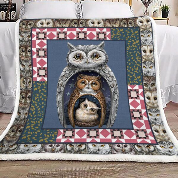 Owl Fleece Blanket Sherpa Blanket