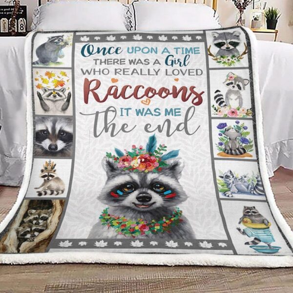 Raccoon Fleece Blanket Sherpa Blanket