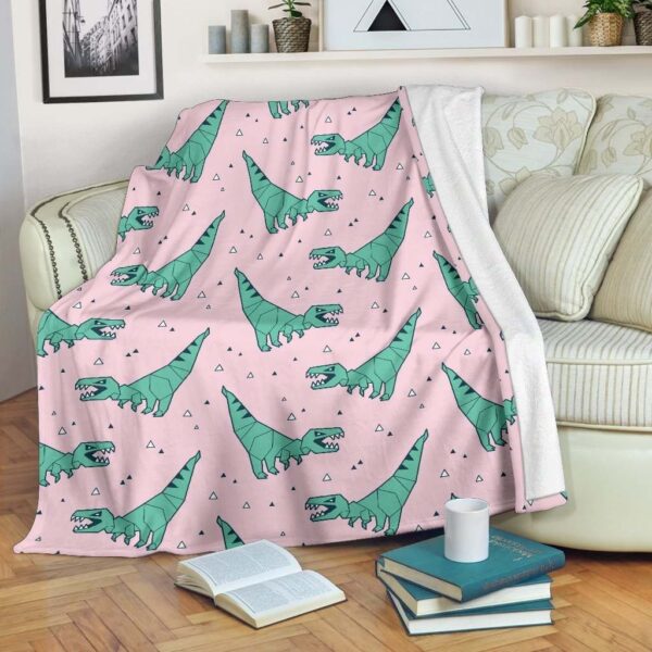 Dinosaur T Rex Fleece Blanket Sherpa Blanket