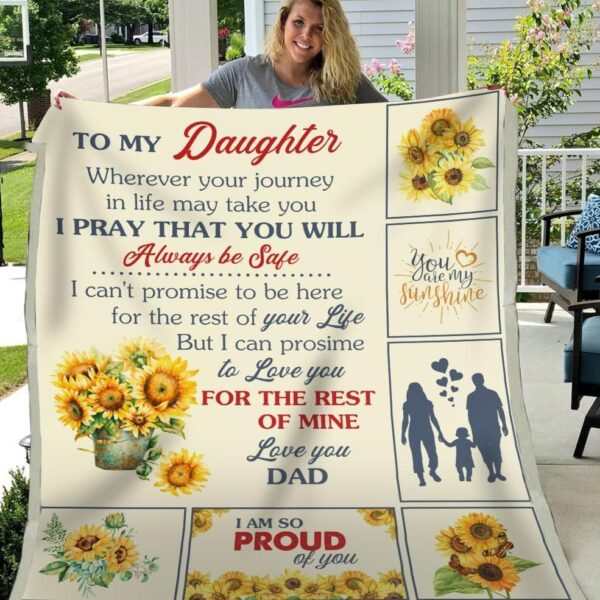 Daughter Promise To Love You For The Rest Of Mine Fleece Blanket Sherpa Blanket