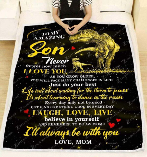 Dinosaur Fleece Blanket Sherpa Blanket