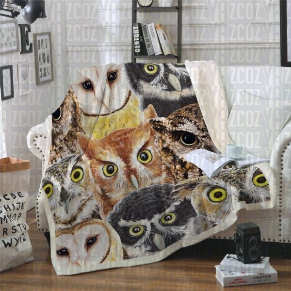 Owls A Looking Fleece Blanket Sherpa Blanket
