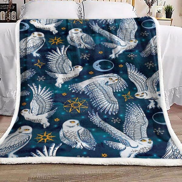 Owl Fleece Blanket Sherpa Blanket