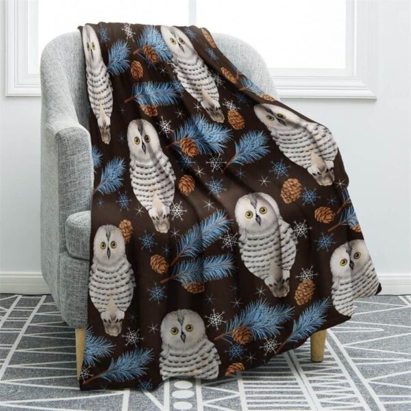 Owl Fleece Blanket Sherpa Blanket