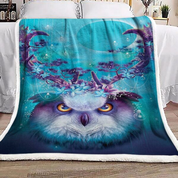 Owl Fleece Blanket Sherpa Blanket